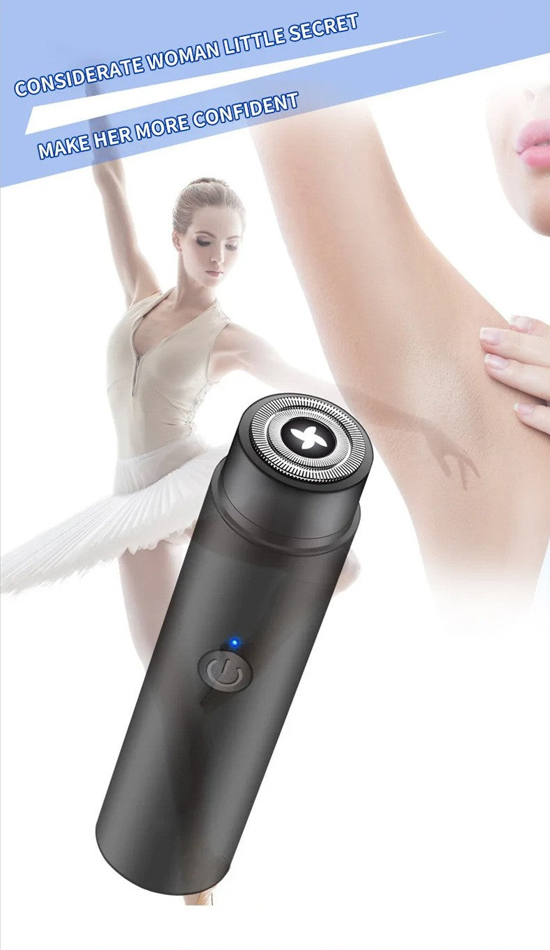 Mini barbeador elétrico portátil, fabricante de cabelo auto-assistente, recarr