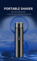 Mini barbeador elétrico portátil, fabricante de cabelo auto-assistente, recarr