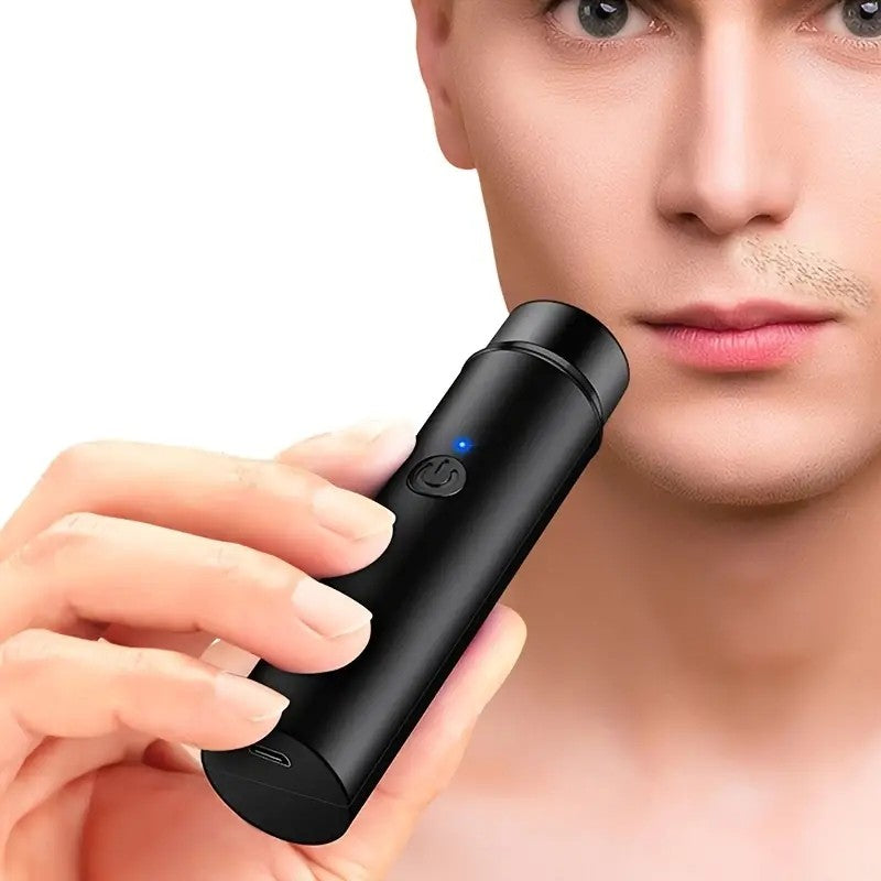 Mini barbeador elétrico portátil, fabricante de cabelo auto-assistente, recarr