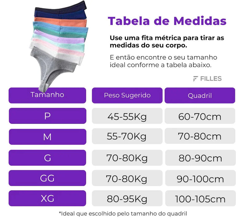 [PROMOÇÃO DE LANÇAMENTO COMPRE 5 LEVE 10] Calcinha Monocromática Respirável® - FRETE GRÁTIS ✅