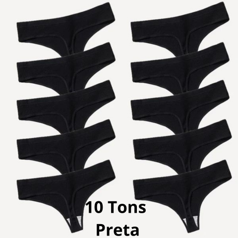 [PROMOÇÃO DE LANÇAMENTO COMPRE 5 LEVE 10] Calcinha Monocromática Respirável® - FRETE GRÁTIS ✅