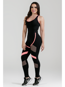 Macacão Tracker Preto e Salmão