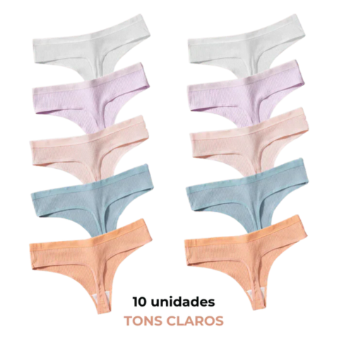 [PROMOÇÃO DE LANÇAMENTO COMPRE 5 LEVE 10] Calcinha Monocromática Respirável® - FRETE GRÁTIS ✅