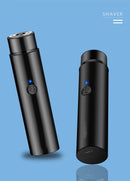 Mini barbeador elétrico portátil, fabricante de cabelo auto-assistente, recarr