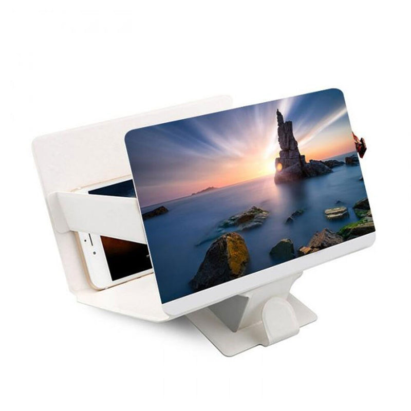 tela 3d do telefone móvel lupa hd amplificador de vídeo suporte dobrável suporte de mesa do telefone