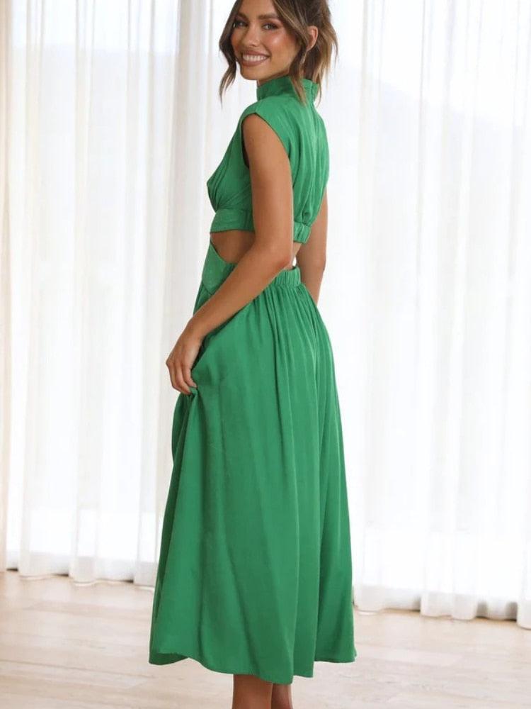 Vestido Dominique estilo 2 em 1 Cropped + Saia / O Mais  Confortável e Elegante!