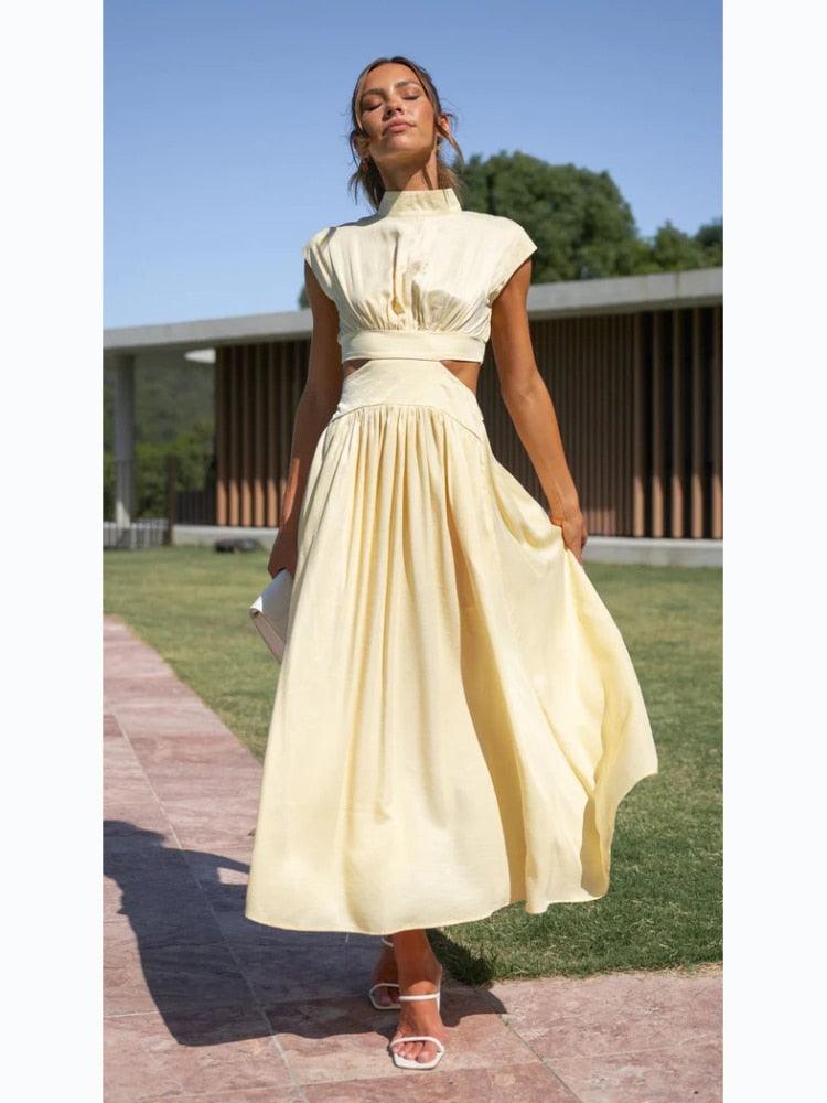 Vestido Dominique estilo 2 em 1 Cropped + Saia / O Mais  Confortável e Elegante!