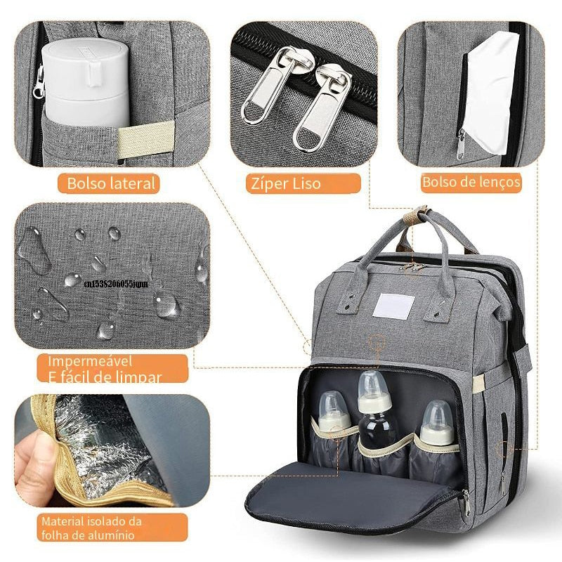 Bolsa  Berço Viaja Fácil com Mochila Térmica-[ MommyBag]