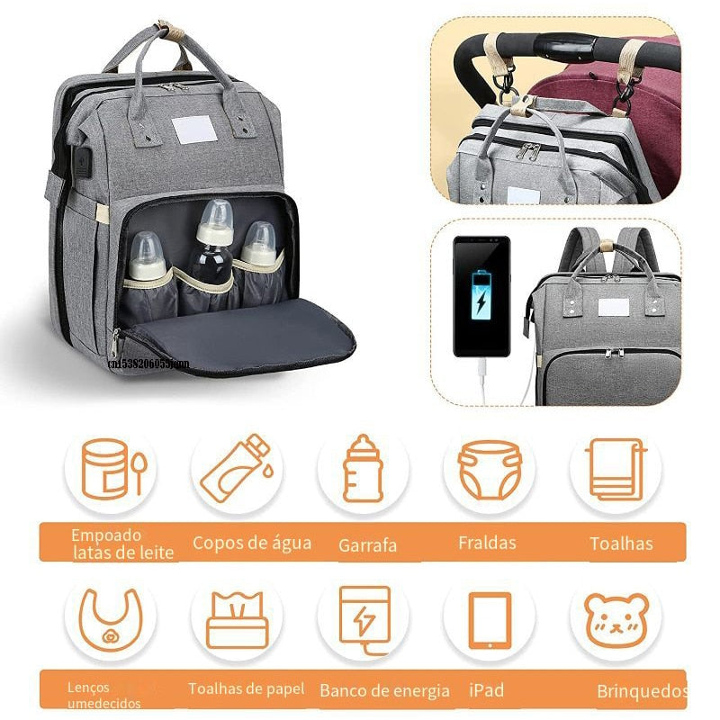 Bolsa  Berço Viaja Fácil com Mochila Térmica-[ MommyBag]