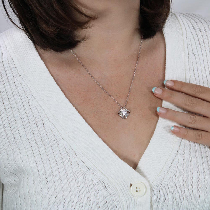 Colar de Prata 925 Com Rosa Real - Para Meu Amor - ou presente para sua querida mãe
